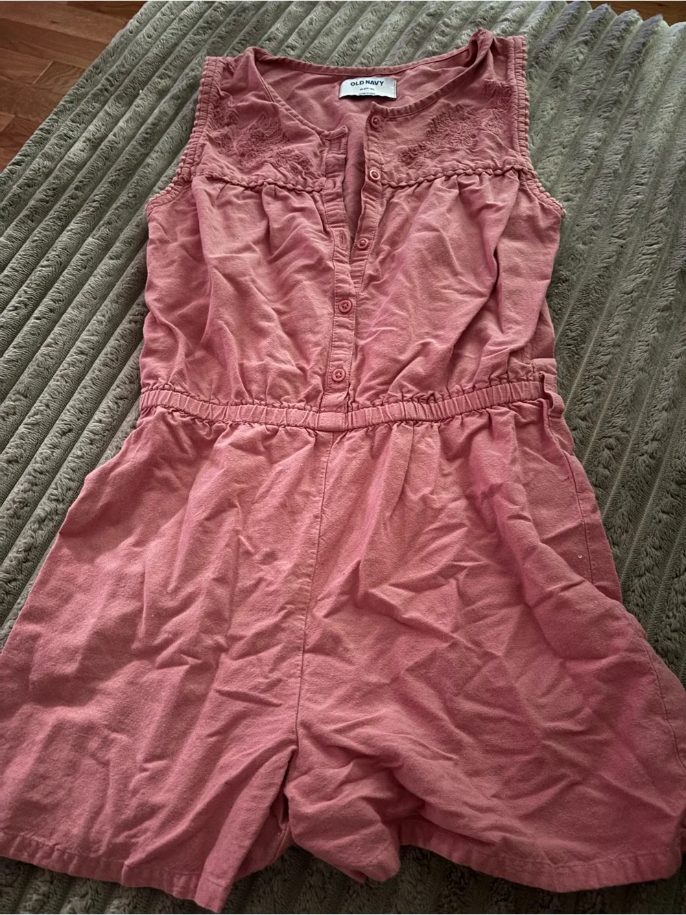 Old Navy Girls' Dusty Rose Sleeveless One-Piece Romper